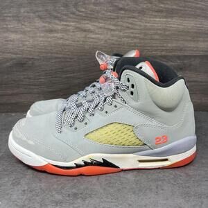 Air Jordan 5 Hot Lava Kids Size 6Y GS Grey Pink Sneakers 440892-018